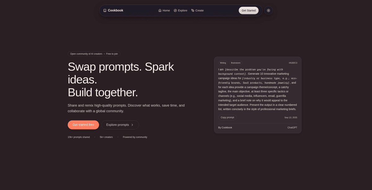 An open source, privacy focused collection of practical AI recipes, prompts, and workflows designed to help developers and learners apply AI concepts in real world projects.